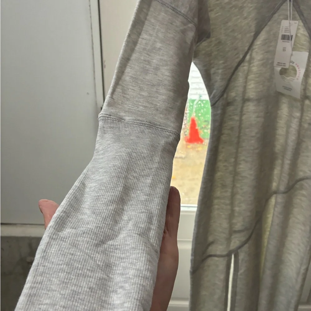 Anthropologie Light Gray Long Sleeve Dress - Picture 4 of 5